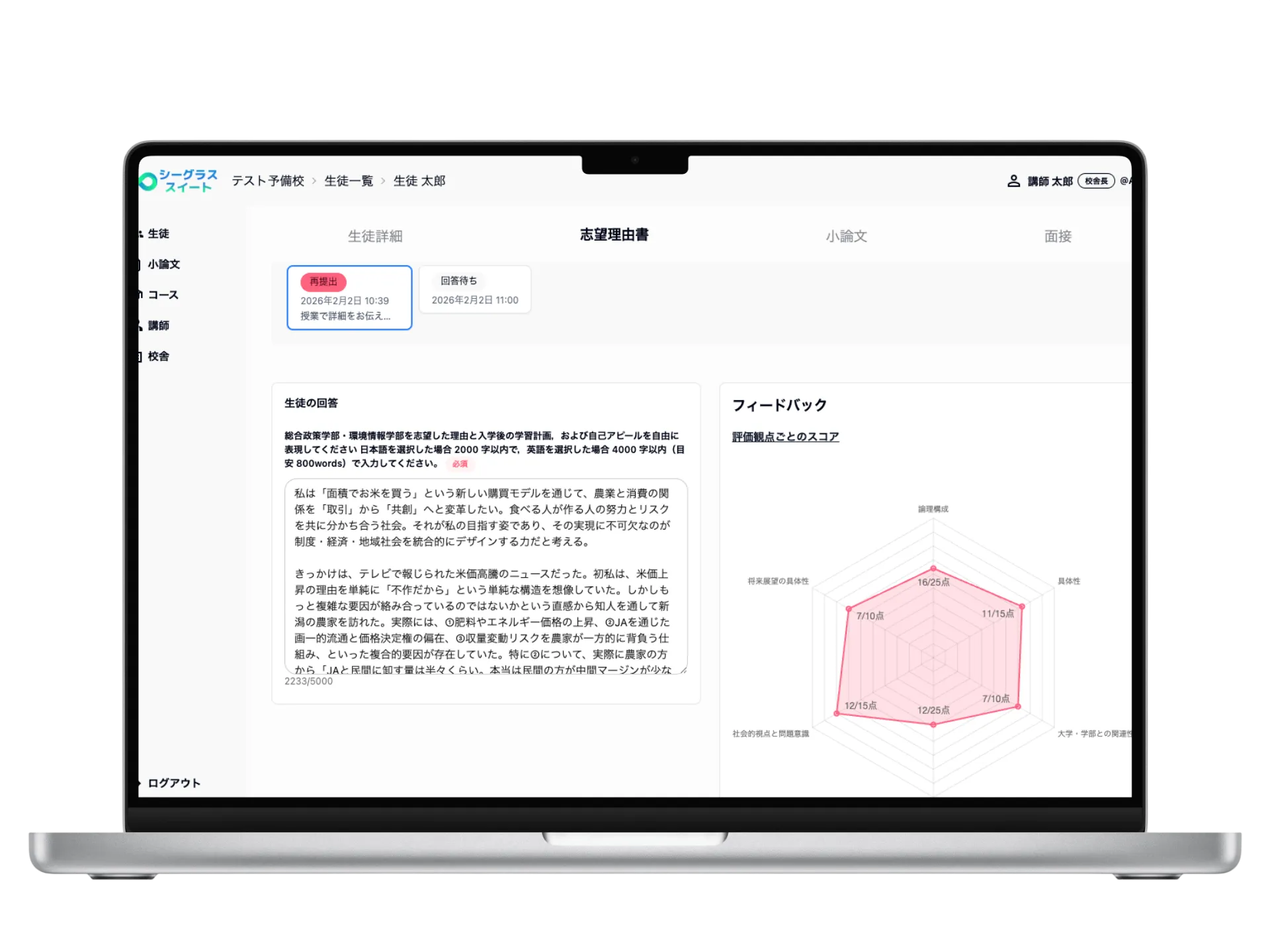 ソクセン ダッシュボード